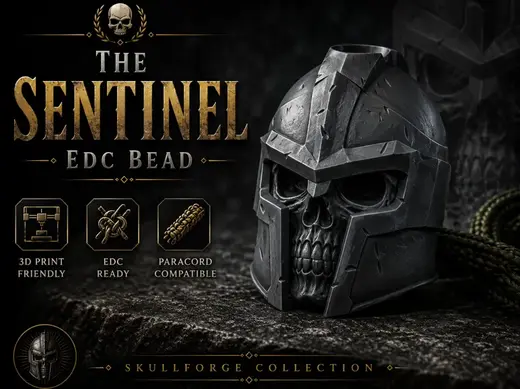 SkullForge Series – The Sentinel - Paracord Bead