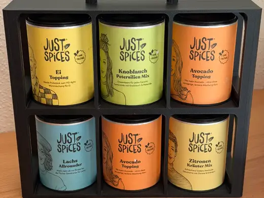 Smart Just Spices Rack with Carry Handle, 6 Spices