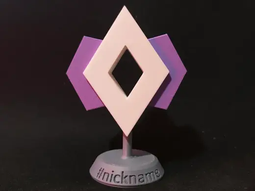 Rocket League - Champ 1 rank to clip on a display