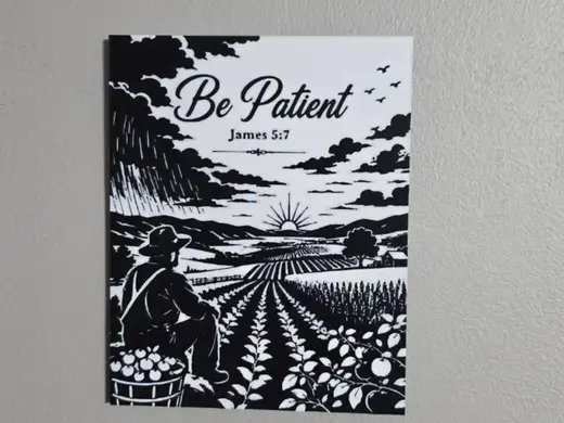 Be Patient James 5:7 Wall Art