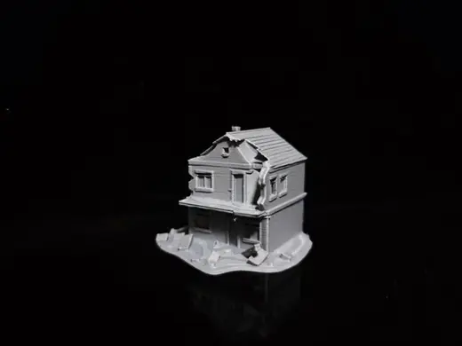 War Scene Model - Ruined Building 2