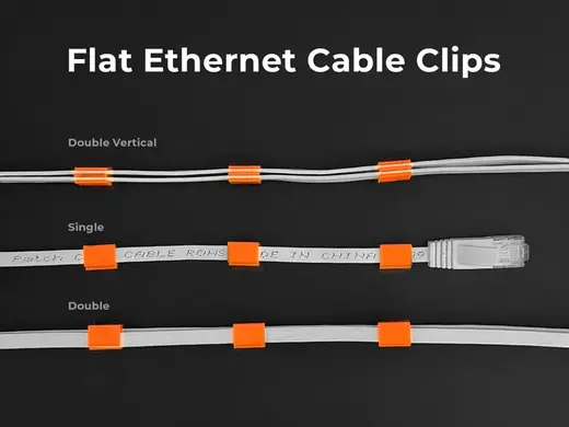 Flat Ethernet Cable Clips