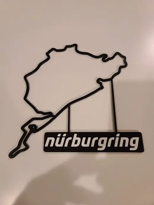 Nurburgring Track Map (Multi Color with Nameplate)