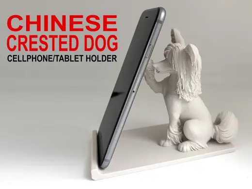 Chinese Crested Dog Cellphone/Tablet Holder