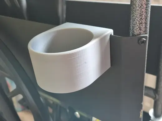Customizable Wheelchair Cup Holder Clip-On Design