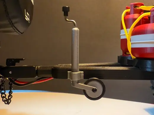 1:10 RC Trailer Jack Stand - Scale Support Wheel
