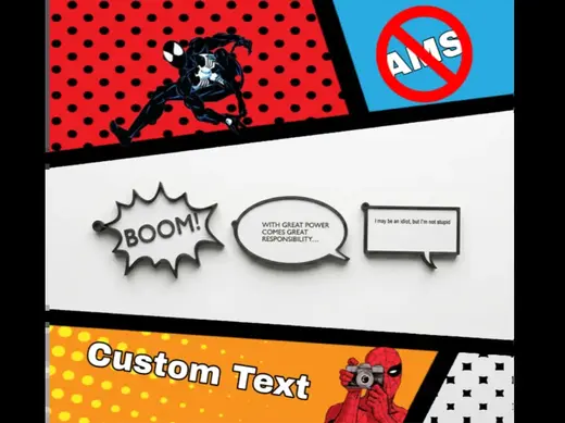 Custom. Speech Bubble Keychain(No AMS Required) 1V
