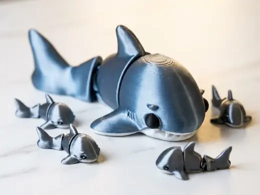 Cute Flexi Baby Shark Articulated Animal Print!