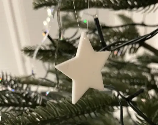 Stern zum Aufhängen Baumschmuck Star with hole