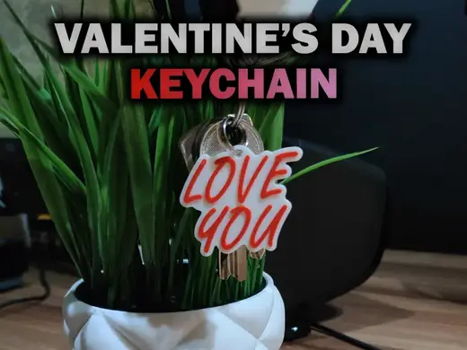 Valentine's Day Keychain (Love you)