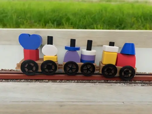 The Train puzzle made by a child for a child