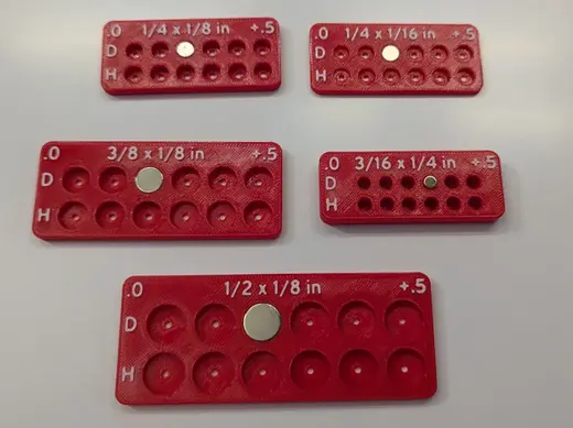 Imperial Disc Magnet Clearance Test Prints