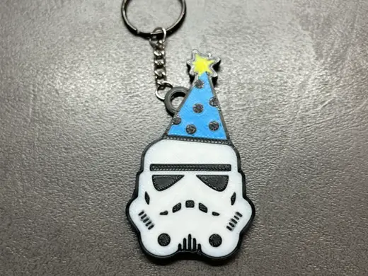 Stormtrooper keychain with party