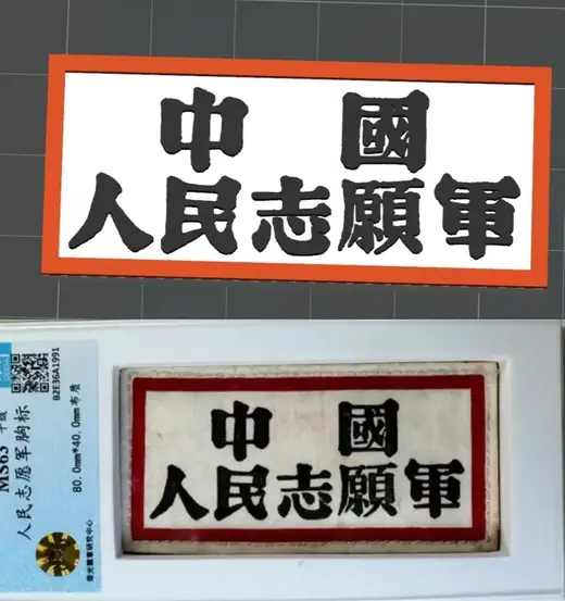 中国人民志愿军胸标(可自行添加负零件做冰箱贴)