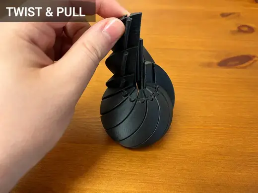 Twisting Fidget Ball - Print in place