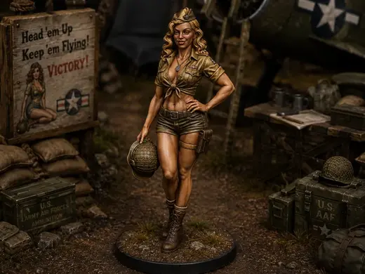 Pinup Girl WW2 10cm