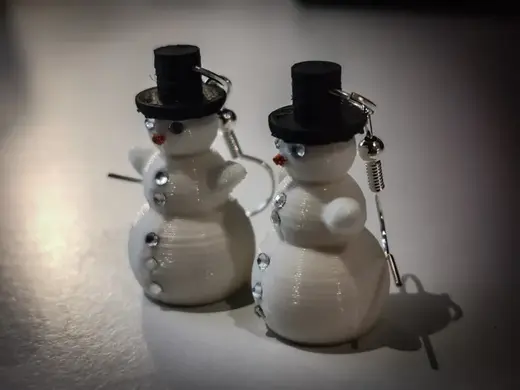Snowman Earring