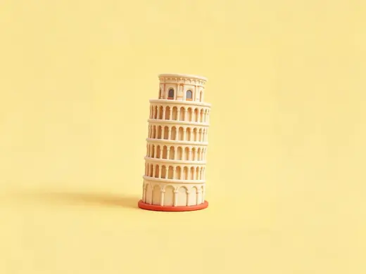 比萨斜塔-世界地标性建筑特色建筑模型-微缩模型儿童过家家涂色玩具