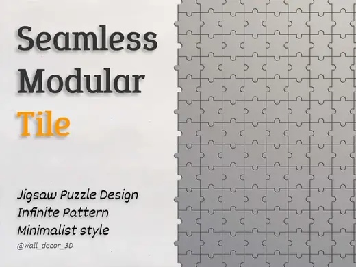 Seamless modular tile Jigsaw puzzle 0A1a