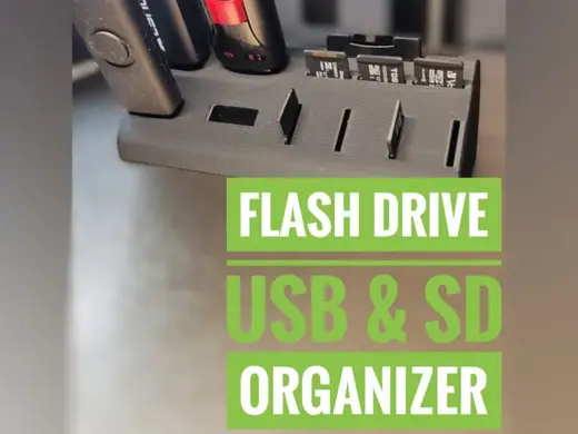 USB Stick and SD Card Desk Organizer