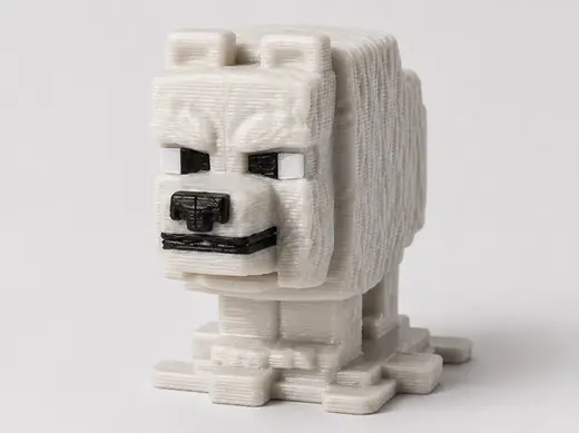 minecraft wolf mcdonalds happy meal figurine