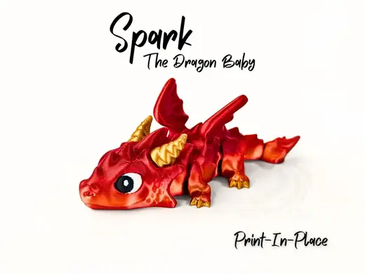 Spark - Articulated Baby Dragon (Print-In-Place)