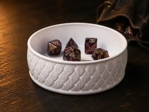 Dragon Scale Dice Tray – DND RPG Rolling Bowl