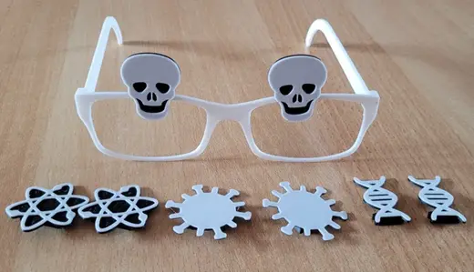Glasses with Bio Decorative Clips and more