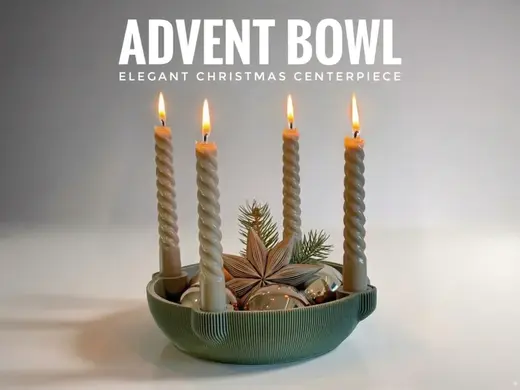 Advent Wreath Bowl Shape - Christmas Centerpiece