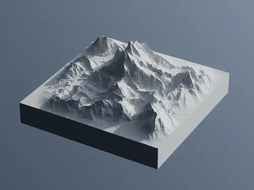 雪山山脉模型,可用于扩香或手办地台等装饰