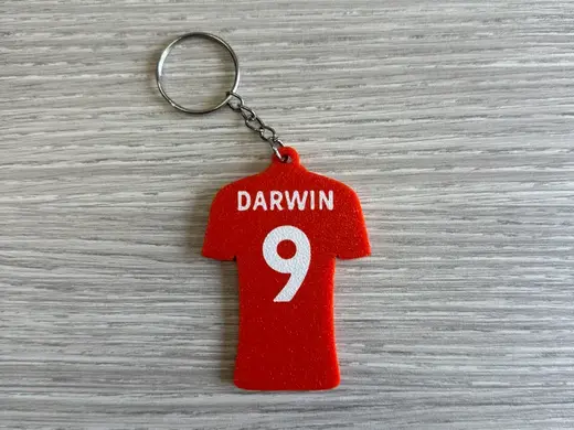 Darwin Núñez T-Shirt Keyring - Liverpool FC