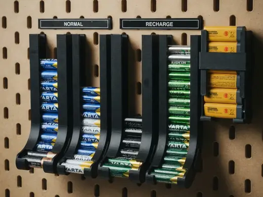 AA and AAA battery dispenser for SKÅDIS