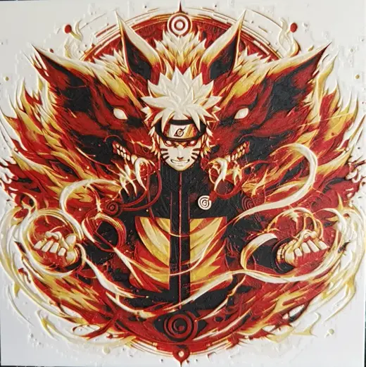 Naruto and Kurama hueforge 200x200