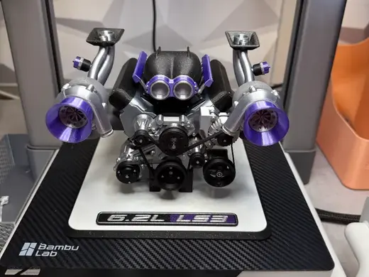 LS V8 Twin Turbo Engine 1/6 Scale (Fanmade Model)