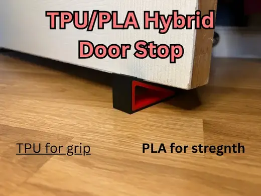 TPU/PLA Hybrid door stop with interchangeable core