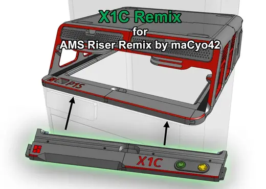 X1C Remix for AMS Riser Remix by maCyo42