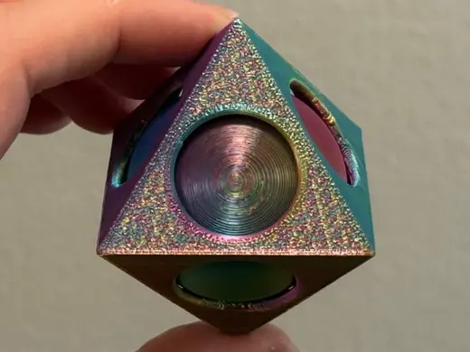 Spinning Sphere Inside the Octahedron | Fidget Toy