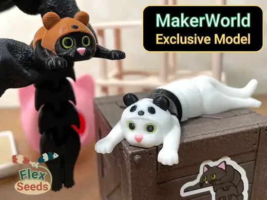 Flexi Panda Costume Cat (Print-in-place)