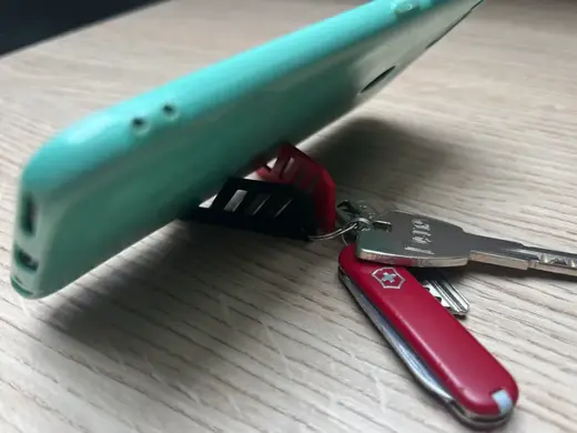 Keychain phone holder