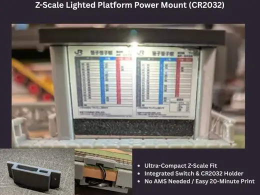 Z-Scale Platform Power Mount (CR2032)