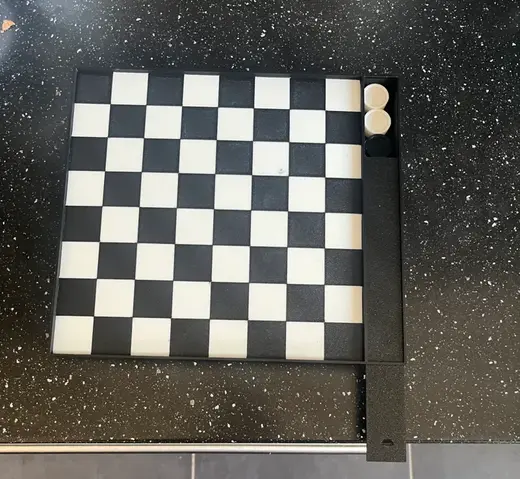 checker game and board