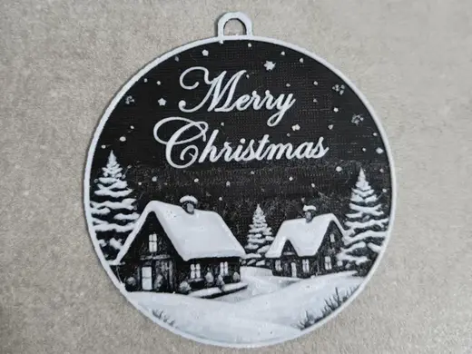 Winter village Christmas ornament