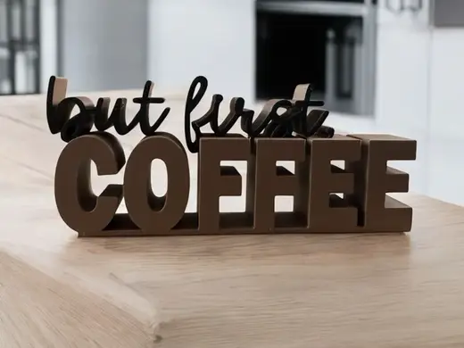But first Coffee - Schrifzug
