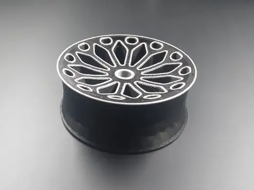 Black and Chrome Spoked Wheel