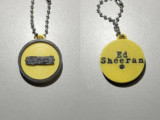 Ed Sheeran Subtract - Double Sided Keychain