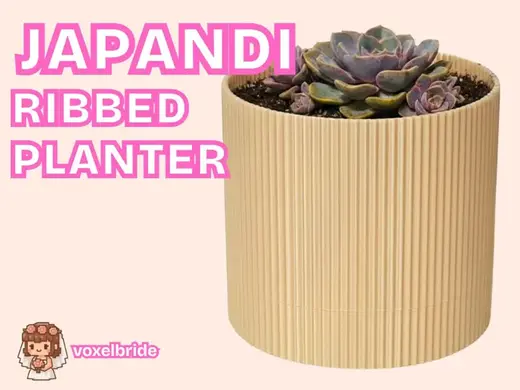 Japandi Ribbed Planter - less than 100g filament!
