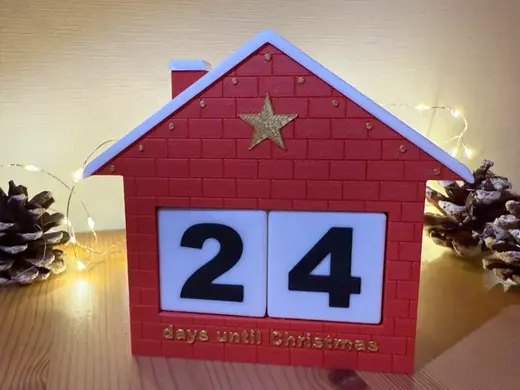 Christmas countdown in winter-house design