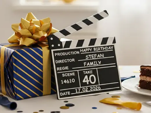 Personalisierbare Filmklappe