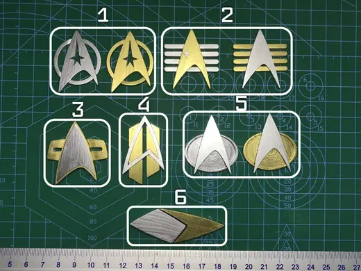 Star Trek Badges, Easy to Paint