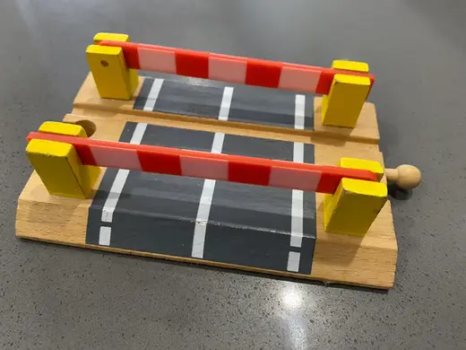 Wooden Train Set Crossing Barrier Boom Gate MK1